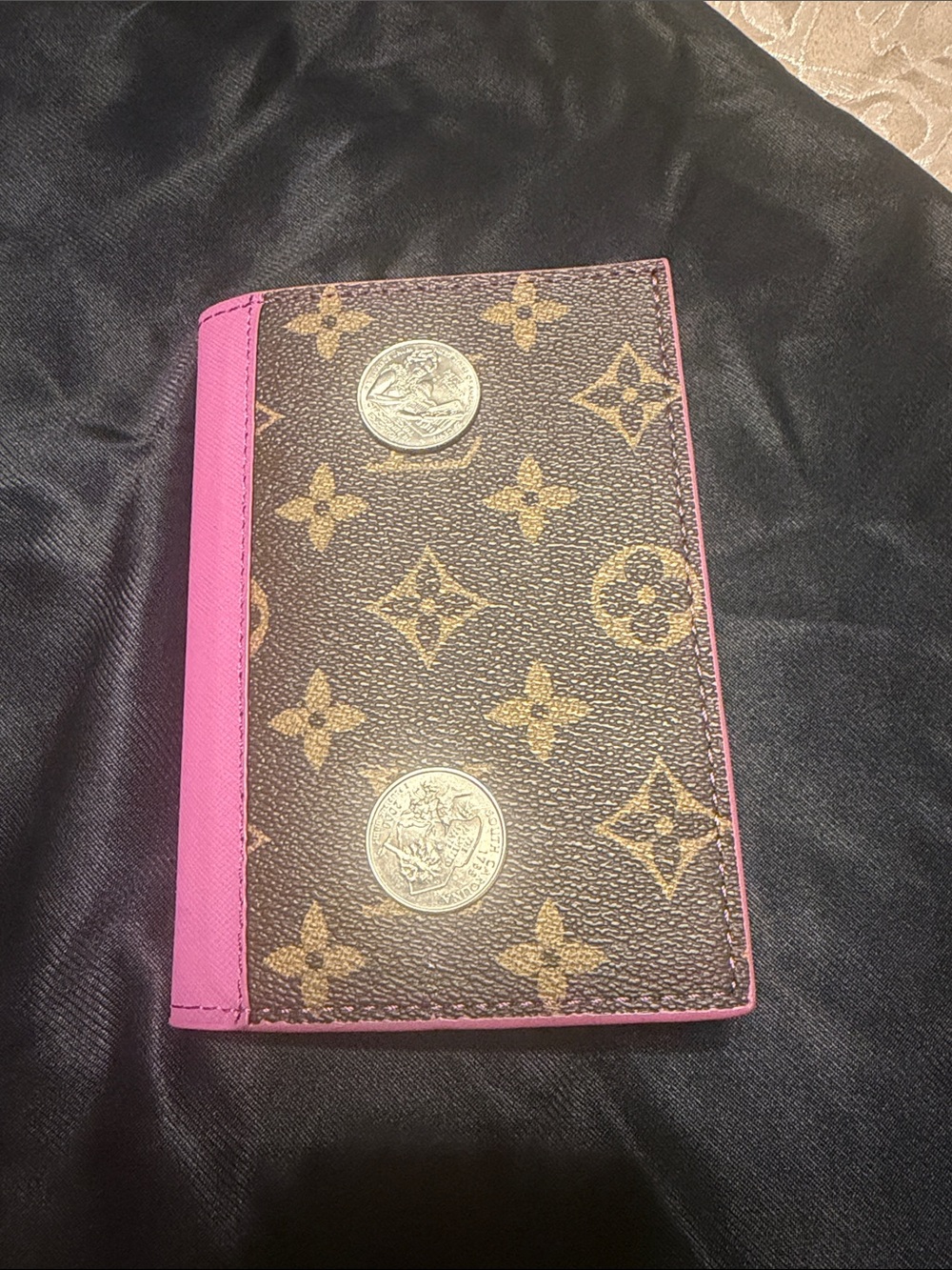 Canvas Card / Passport Holder with PurpleTrim